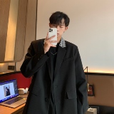 西服外套男秋休闲宽松oversize痞帅ins港风上衣小西装F118-P95，男装西服套装，电商A152