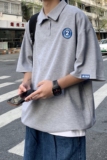 短袖t恤男大码夏季2025新款港风潮牌日系翻领polo衫半袖PL02-P45，男装T恤，电商A152