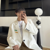 西服外套春季新款美式高街痞帅高级感oversize小西装XF132-P95，男装西服套装，电商A152