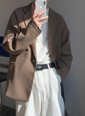 港风chic外套男休闲宽松小西服西装青年春秋季港风帅气XF10-P80