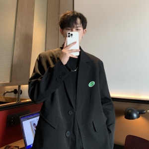 休闲西服男春秋季ins潮宽松dk制服痞帅小西装外套大码F156-P95，男装西服套装，电商A152