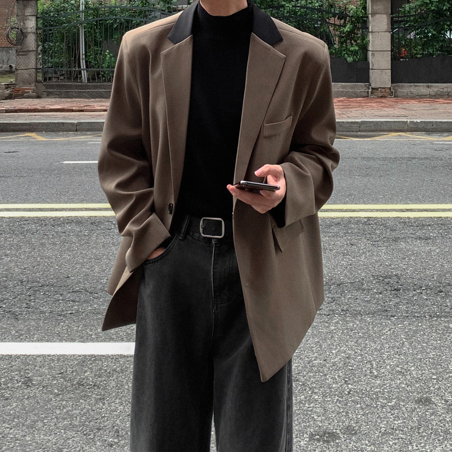 休闲西装外套男春秋季宽松上衣韩版男士套装雅痞帅小西服F522-P98，男装西服套装，电商A152