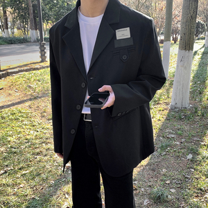 休闲西装外套男春秋季宽松上衣韩版男士套装雅痞帅小西服F501-P95图片