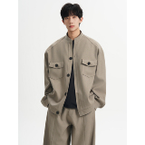 春秋痞帅立领毛呢夹克男宽松高级感风衣外套男潮F635-P95,男装夹克,电商A152,电商基地 春秋痞帅立领毛呢夹克男宽松高级感风衣外套男潮F635-P95,男装夹克,电商A152,电商基地