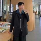 2025秋季新款韩版小西装外套oversize痞帅男士休闲西服F177-P95，男装西服套装，电商A152