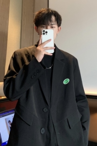 休闲西服男春秋季ins潮宽松dk制服痞帅小西装外套大码F156-P95图片
