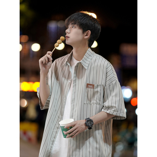 宽松港风CS102 直播款 P45控58 衬衫 高品质男生短袖 5XL