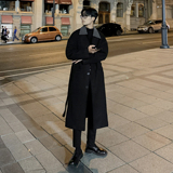 秋冬毛呢大衣男士中长款韩版加厚双面呢子过膝风衣外套F365-P138，男装风衣，电商A152