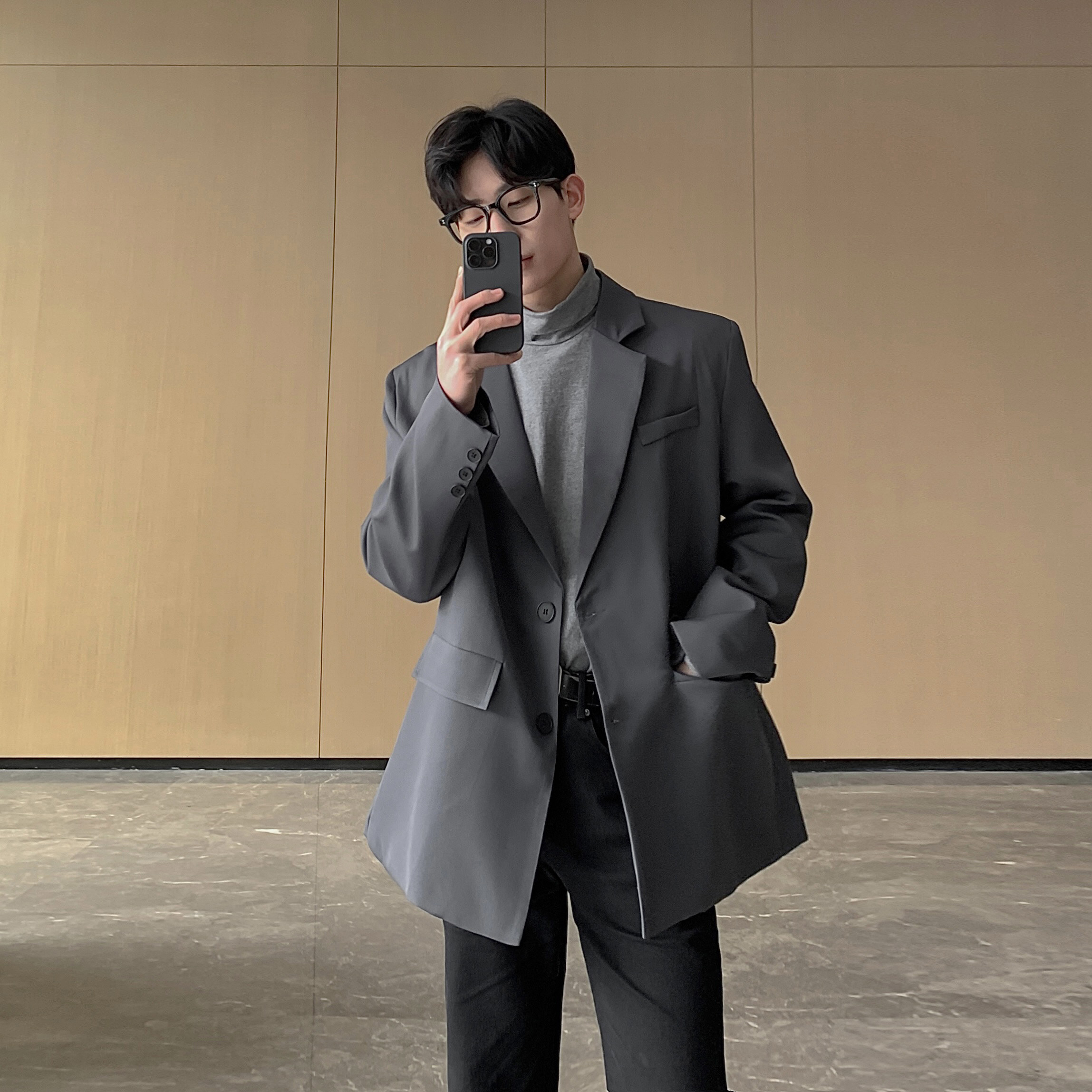 休闲西装外套男春秋痞帅正装潮流高级感大码港风西服男XF130-P95，男装西服套装，电商A152