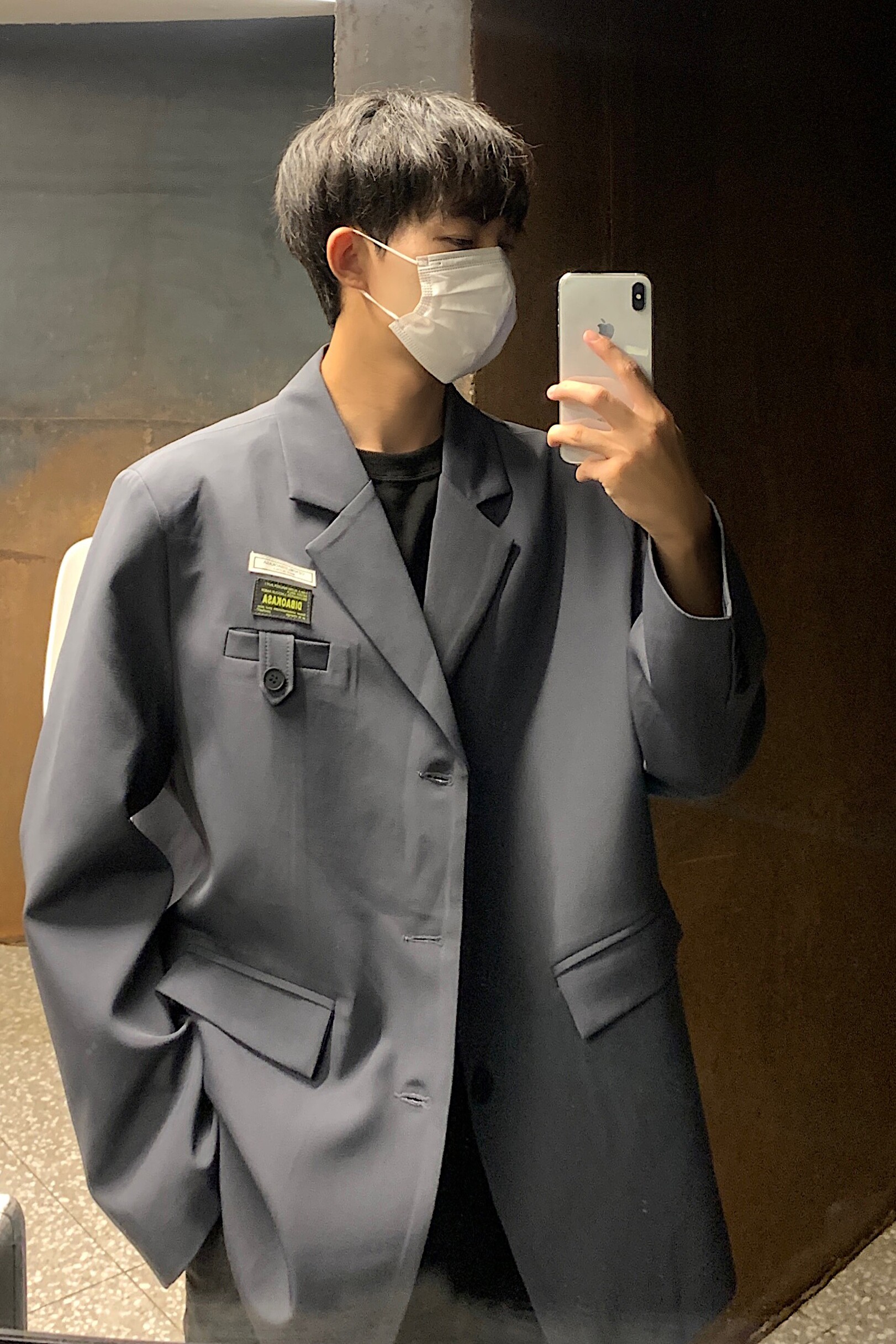 秋高级感炸街男装ins痞帅西服男休闲小西装外套oversizeF107-P95,男装西服套装,电商A152