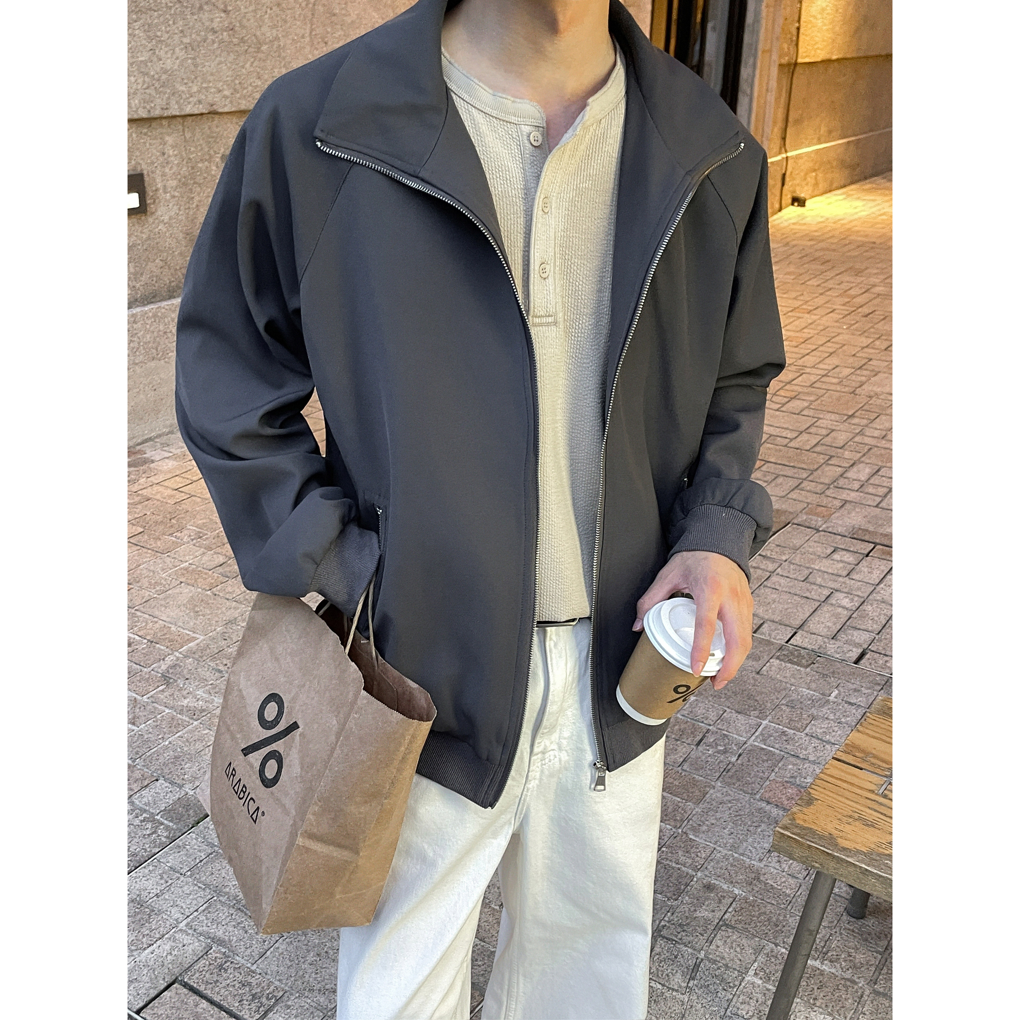 直播美式飞行夹克男秋季新款立领棒球服工装外套韩版F327-P98,男装夹克,电商A152