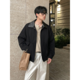 2025秋款短款美式复古外套潮牌痞帅宽松翻领夹克大码F330-P98，男装夹克，电商A152