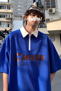 直播280克短袖t恤男夏季港风潮牌日系翻领polo衫半袖大码PL03-P45图片