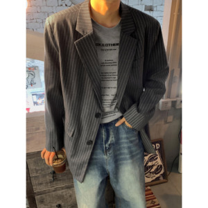 春秋男士休闲西服小西装潮ins单西外套痞帅宽松大码韩版F178-P95