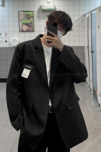 2025春休闲西服男韩版百搭宽松ins痞帅外套小西装大码XF120-P95图片