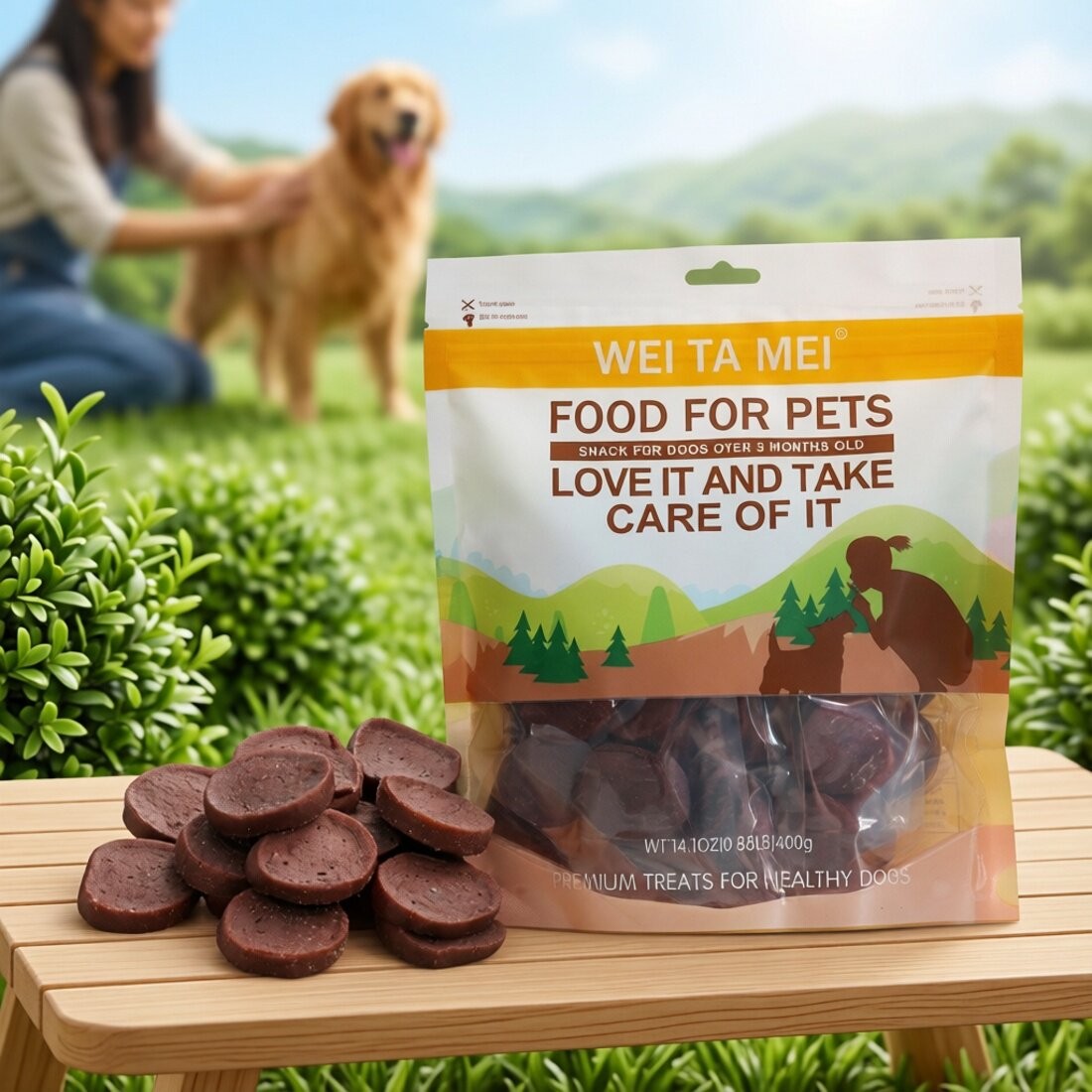 味它美犬零食牛肉圆切片营养肉条易消化吸收金毛泰迪老年犬牛肉干