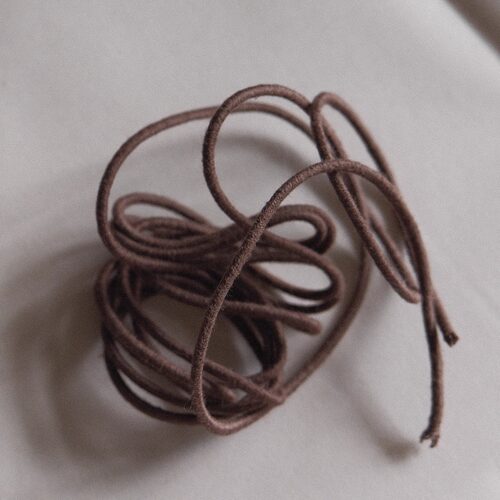 巧克力棕再生棉皮筋3mm