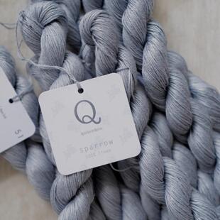 桦木灰色 50克155米Fingering美国Quince & co Sparrow有机亚麻线