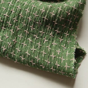 10cm长价134cm宽英国Merchant and mills香豌豆绿十字绣棉布