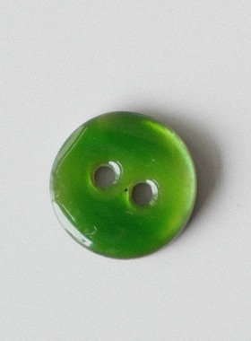 13mm不到一颗英国Textile Garden青翠欲滴的绿色树脂覆盖贝壳纽扣