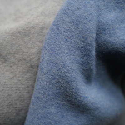 绝版勿忘我蓝灰两色羊毛布