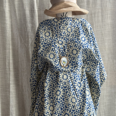 巴格鲁蓝剪纸印花棉布