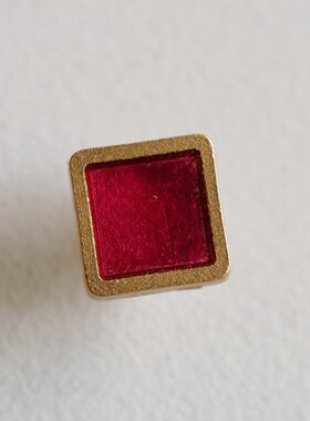 约8m一颗价英国Textile Garden金边中心仿镶嵌ABS红色纽扣