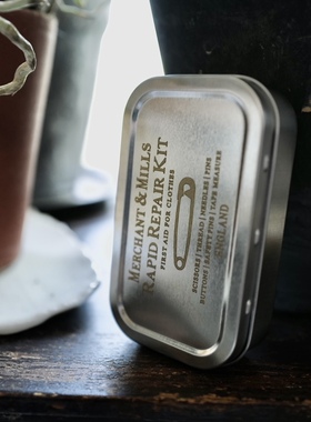 英国Merchant and mills缝补针线盒大约94mmx56mm外盒尺寸