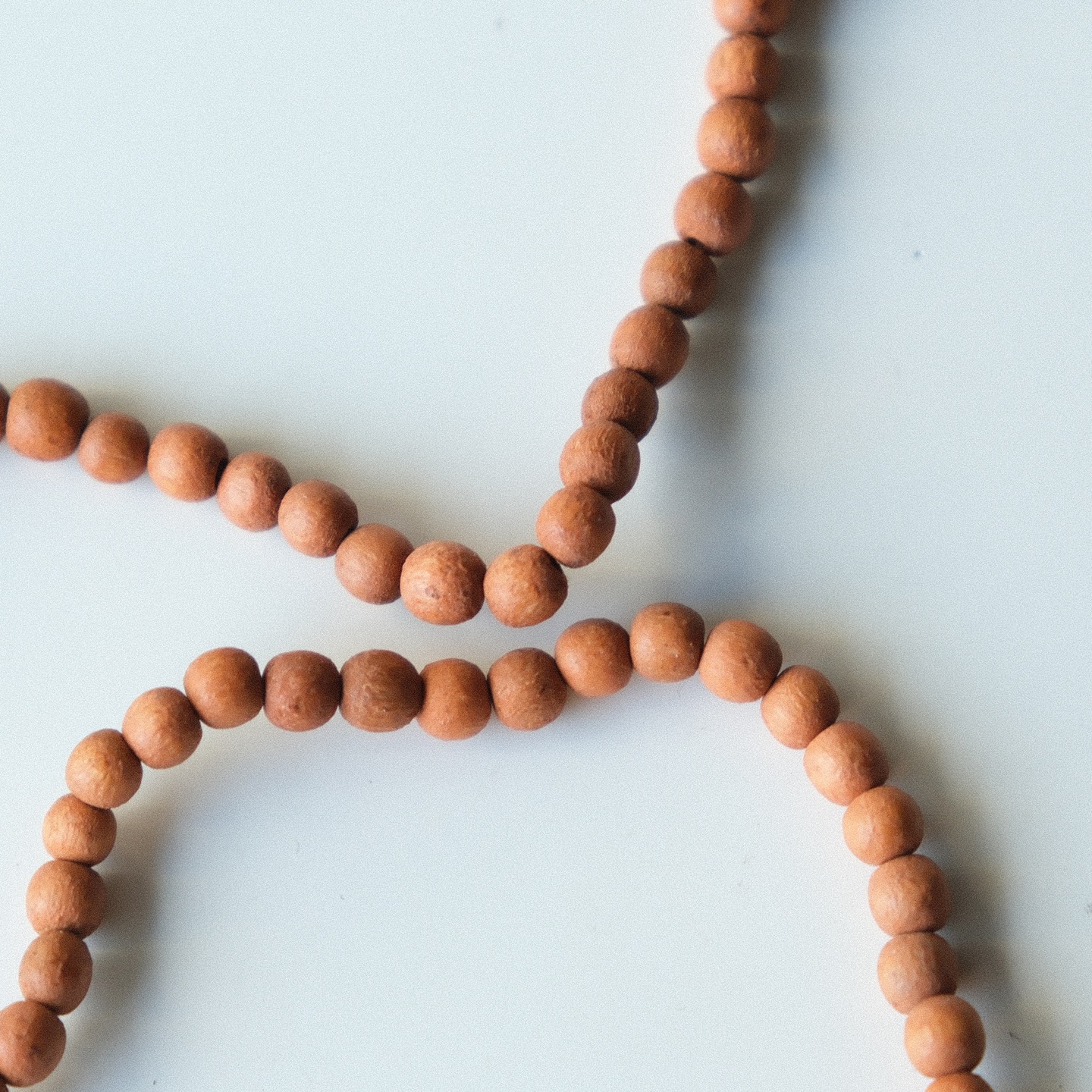 土橘棕色染色迷你木质串珠