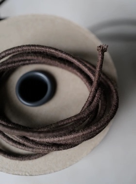 1米价格 3mm粗英国Merchant and mills巧克力棕再生棉皮筋