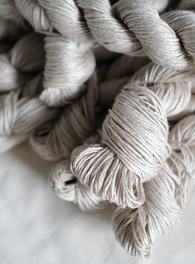 Quince美国Sparrow有机亚麻线夏季披肩针织衫线Fingering粗度50克