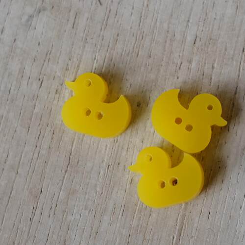 10mmx9mmx3mm一颗价 法国Selenitis FLOTTY弗洛帝黄小鸭造型纽扣