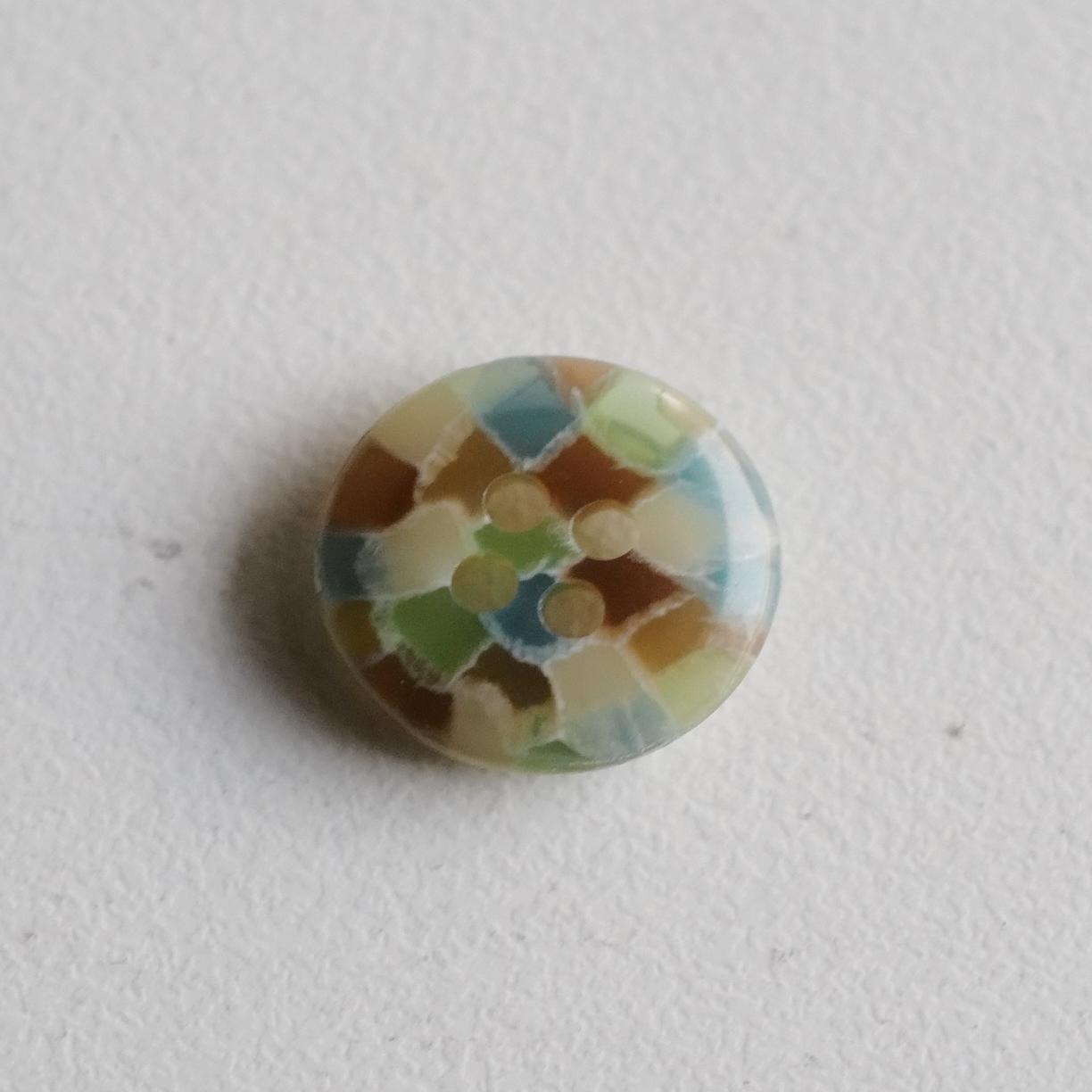 蒂凡尼马赛克绿褐台灯色纽扣