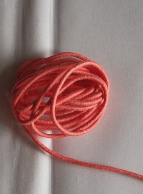 零散长 3mm粗英国Merchant and mills橘色再生棉皮筋