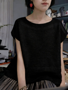 亲肤有机棉Willet阿苏尔上衣DIY编织材料包成品胸围118.5cm长48cm