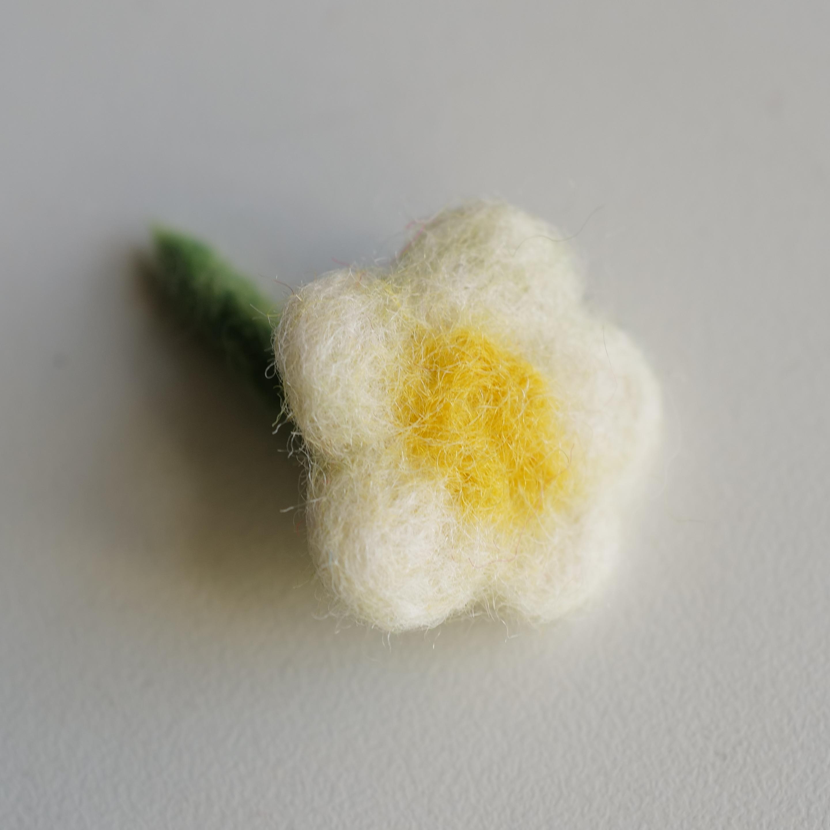 白色牵牛花羊毛毡装饰件辅料