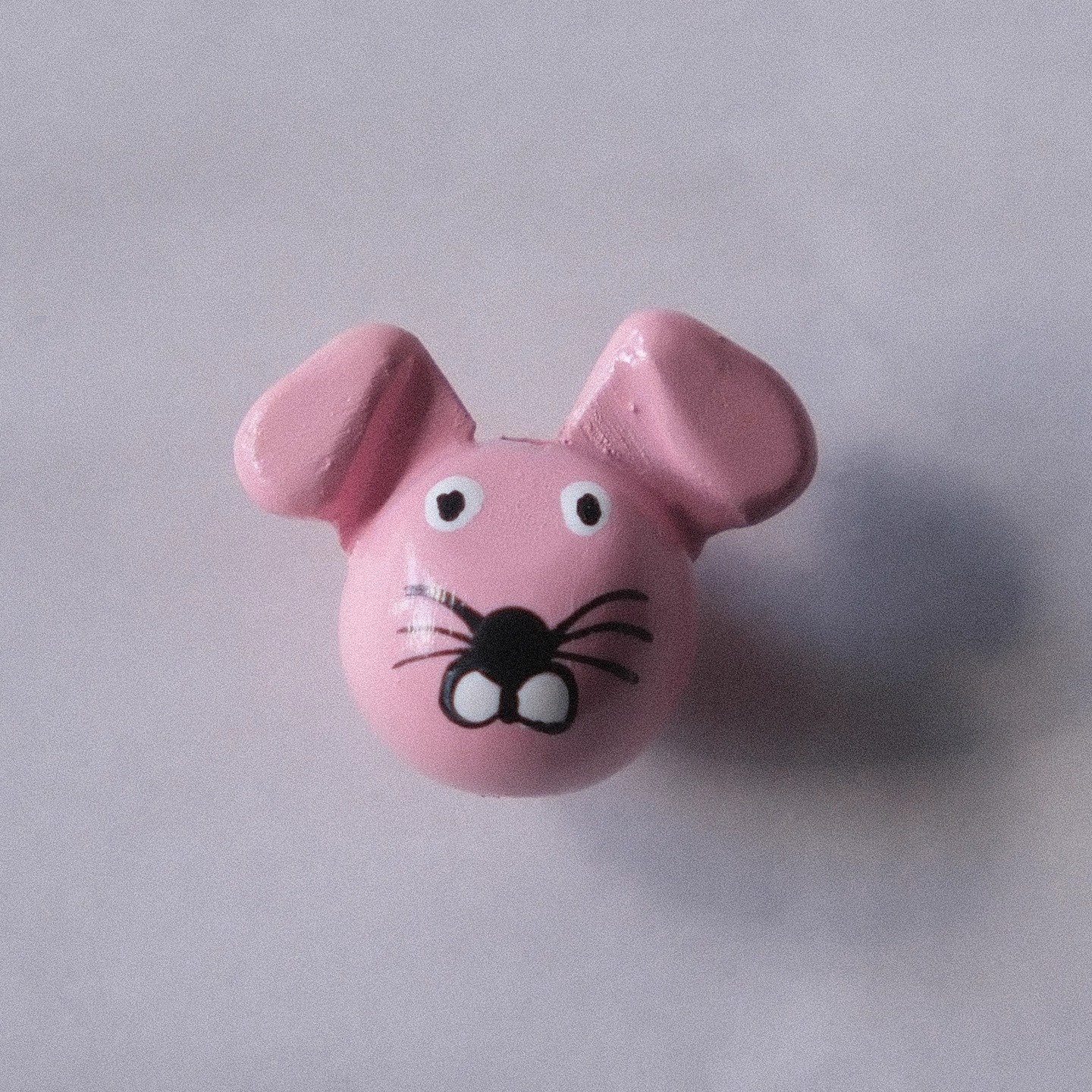 木质粉色兔子头造型串珠