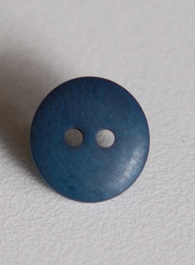 13mm一颗价英国Textile Garden简洁两孔暗松石蓝色象牙棕榈纽扣