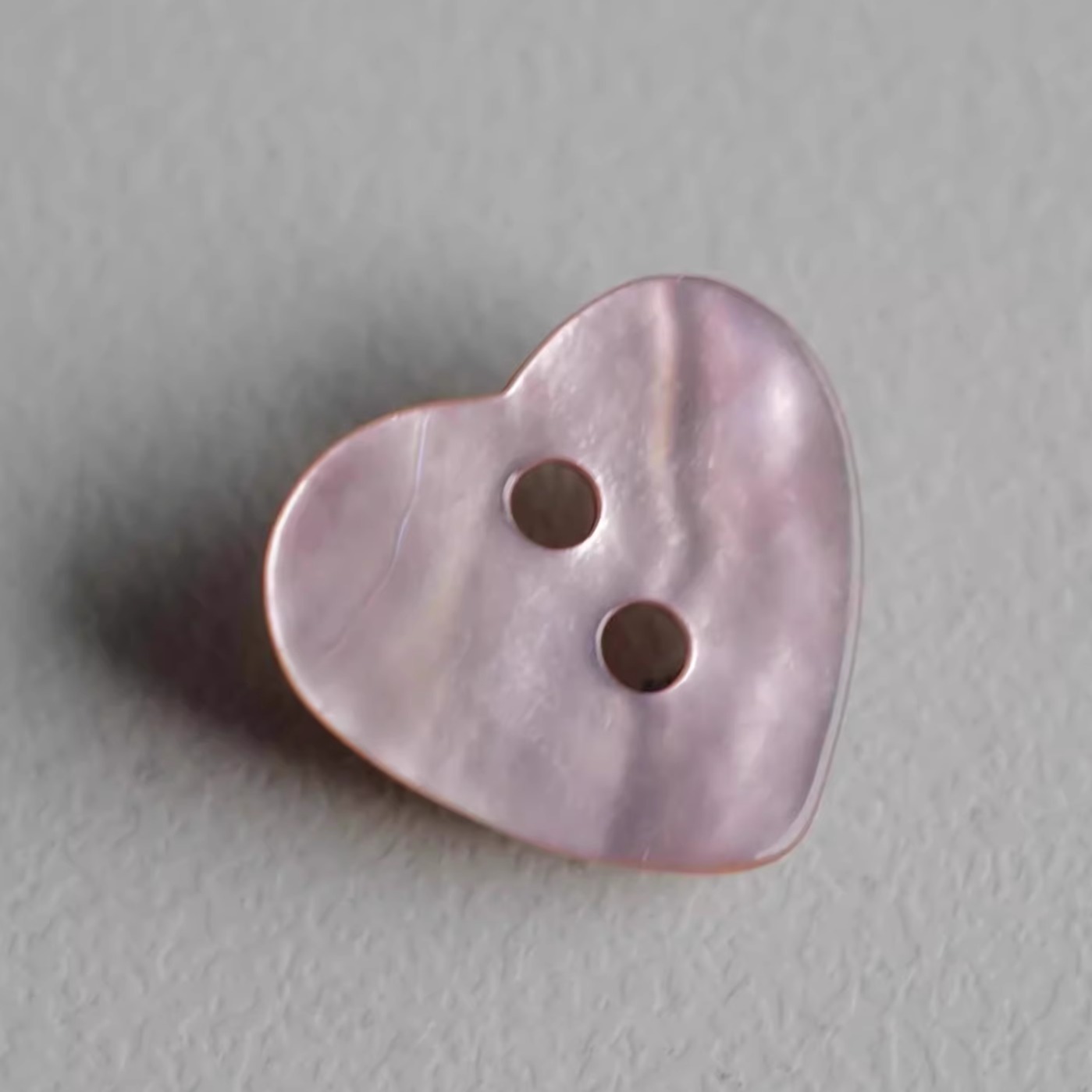 14mm一颗价德国JIM梦幻浅紫粉色马氏贝光亮爱心纽扣