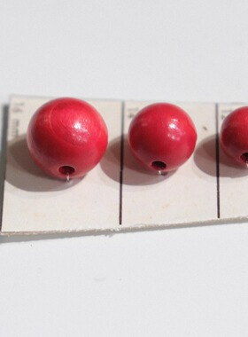 10颗价 仅一组2mm-16mm德国六十年代木质灵动微妙晕染红色串珠