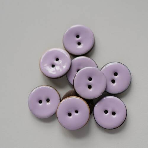 20mm1颗价英国Textile Garden光亮粉紫色树脂椰壳基底纽扣
