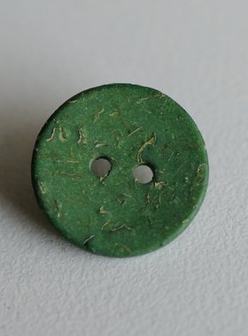 18mm一颗价格英国Textile Garden环保材质浅碗型哑光绿色纹理纽扣