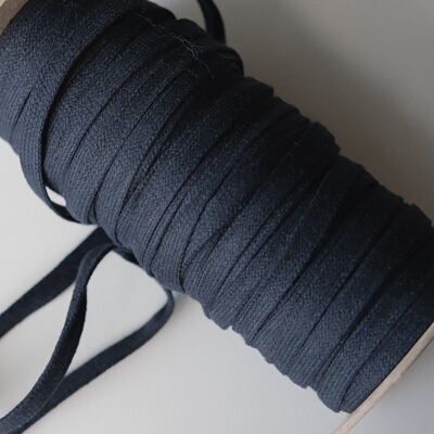再生棉深海军蓝色抽绳带
