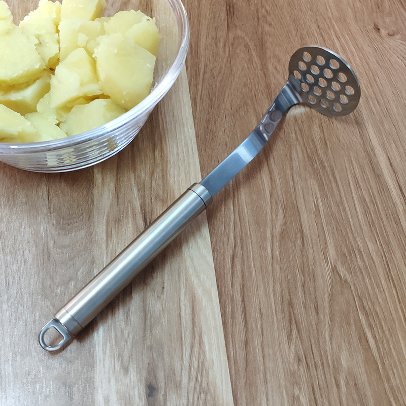 새로운 올스틸 감자 으깨기 다기능 스테인레스 스틸 식품 보충제 멜론 및 과일 으깨기 창의적인 수동 프레스