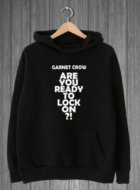 garnet crow日本秋冬抓绒加绒厚连帽套头卫衣男帽衫大码纯棉青年