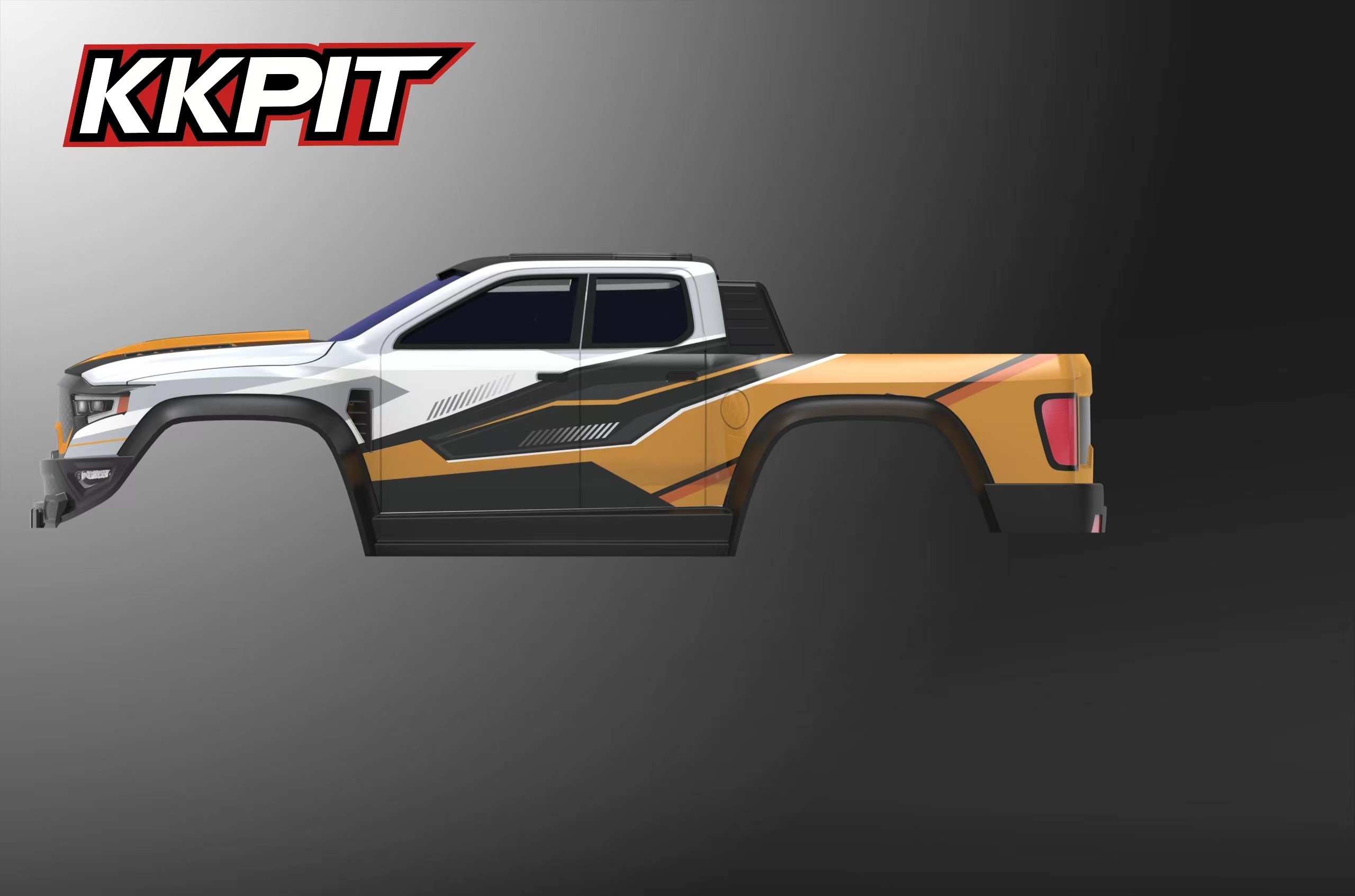 KKPIT-1:10 티라노사우루스 자동차 쉘에 적합한 짧은 카드 PC1.5 휠베이스 330MM 11506P