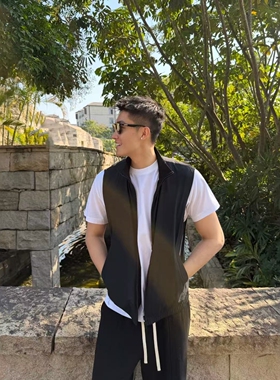 CHESTER CHARLES | 2026新款 男款 两色休闲百搭拉链立领马甲背心