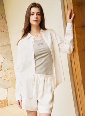 CHESTER CHARLES | 2026新款 亚麻长袖衬衫+短裤慵懒松弛感套装