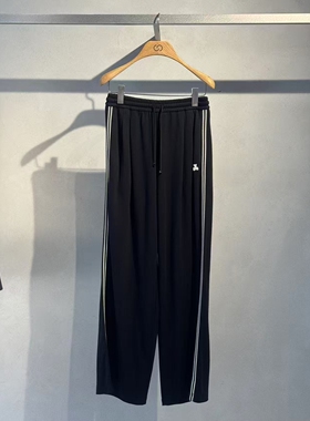 CHESTER CHARLES | 2026新款 松紧腰抽绳小熊撞色织带运动休闲裤