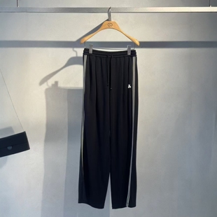 CHESTER 2026新款 松紧腰抽绳小熊撞色织带运动休闲裤 CHARLES